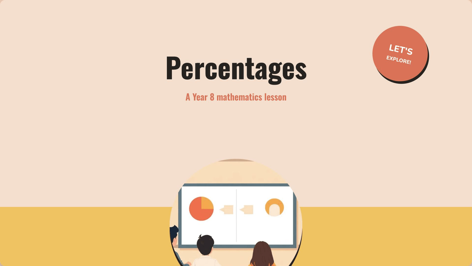 Middle School Lesson — Maths & Science presentation template cover