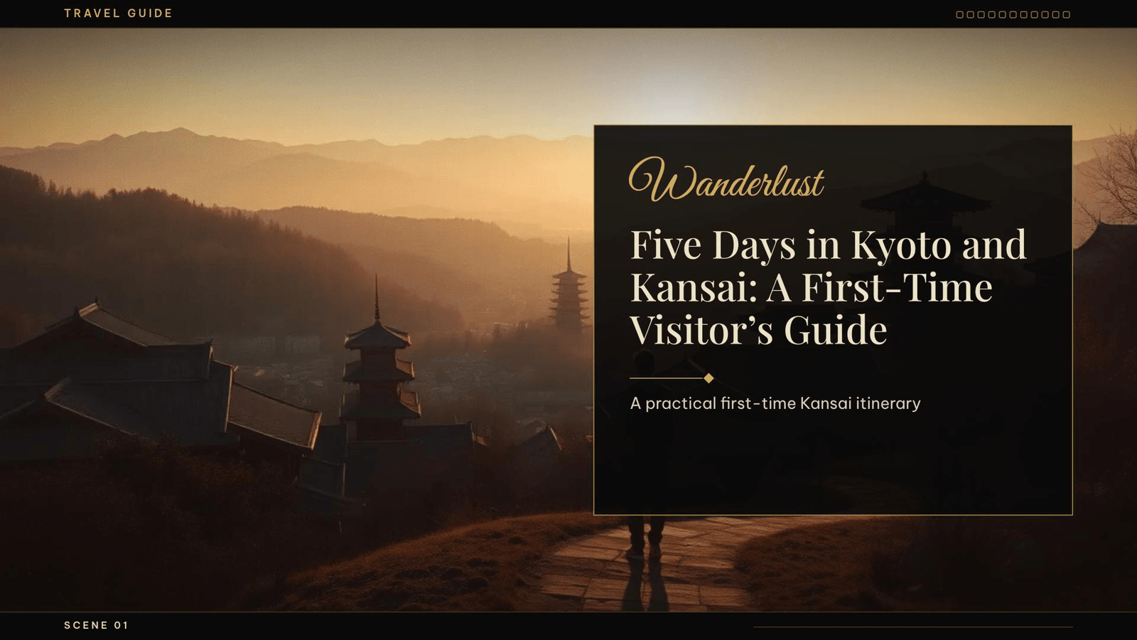 Travel Destination — Cinematic Dark Photo presentation template cover