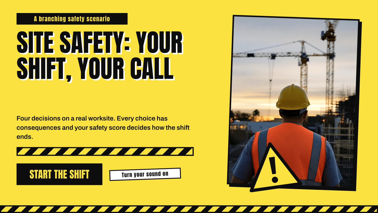 Workplace Safety — Brutalist Poster presentation template cover