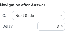 Navigation after an answer