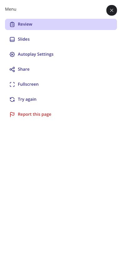 Mobile player menu