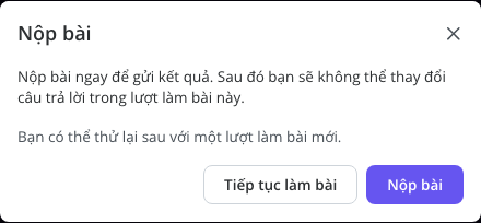 Hộp xác nhận nộp bài