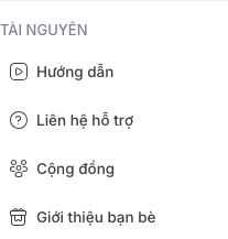 Mục Tài nguyên với các liên kết hỗ trợ